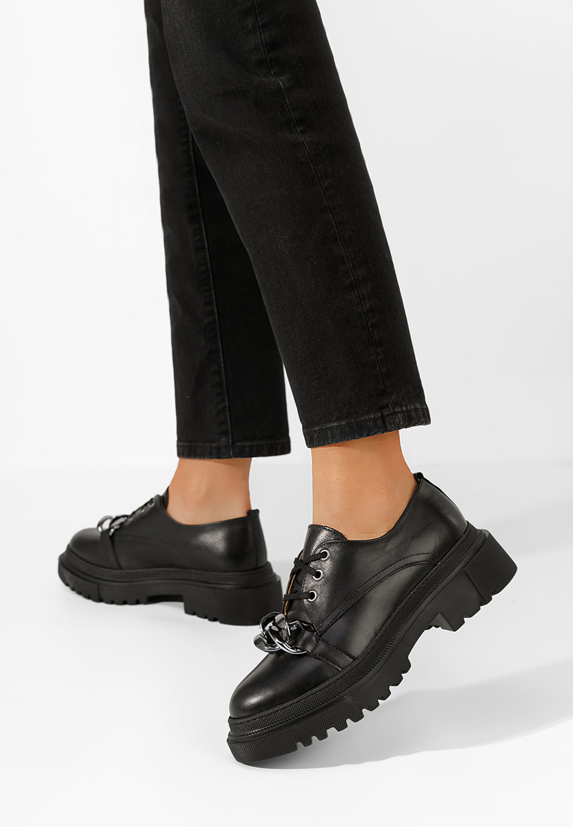 Scarpe basse donna pelle Vorea Nero