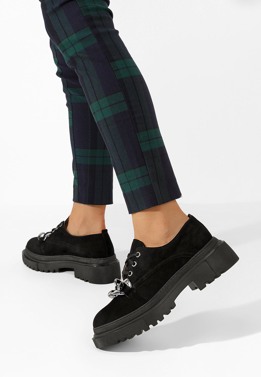 Scarpe basse donna pelle Vorea V2 Nero