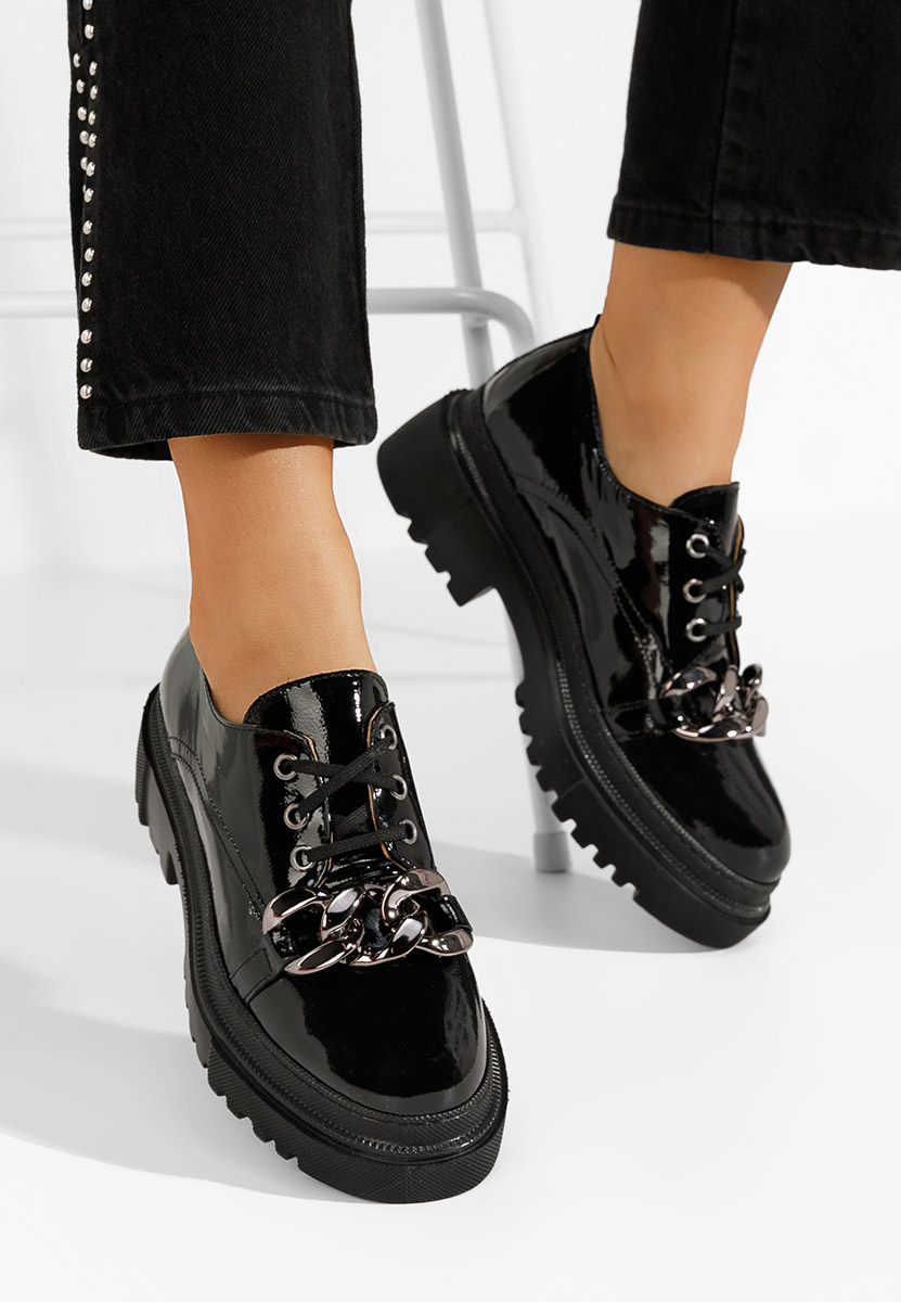 Scarpe basse donna pelle Vorea V3 Nero