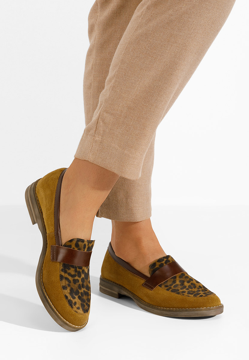 Mocassini donna pelle Aleda V2 Camel
