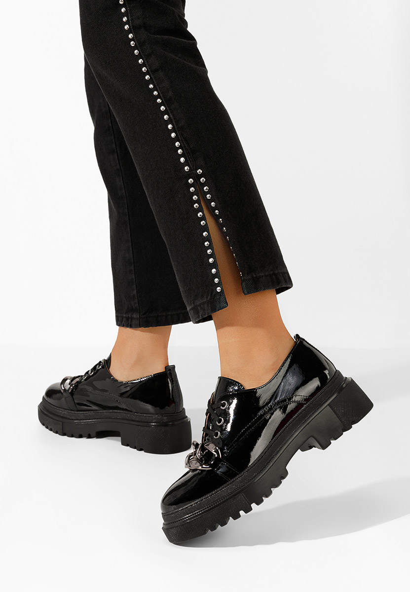 Scarpe basse donna pelle Vorea V3 Nero