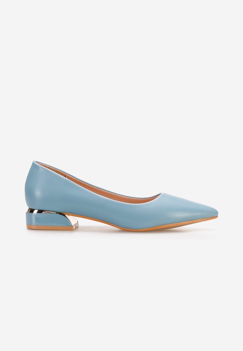Décolleté tacco basso Bertesa V2 azzurro