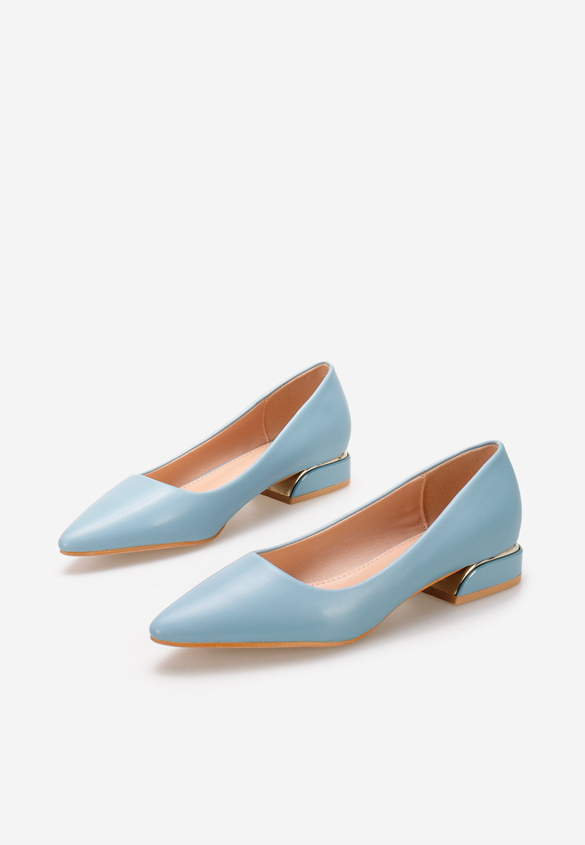 Décolleté tacco basso Bertesa V2 azzurro