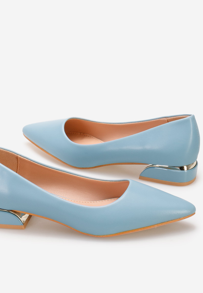 Décolleté tacco basso Bertesa V2 azzurro