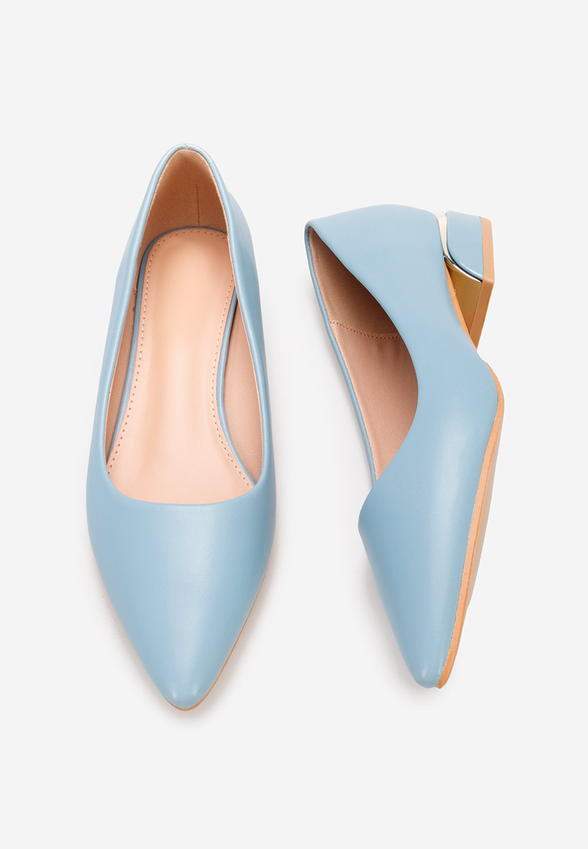 Décolleté tacco basso Bertesa V2 azzurro