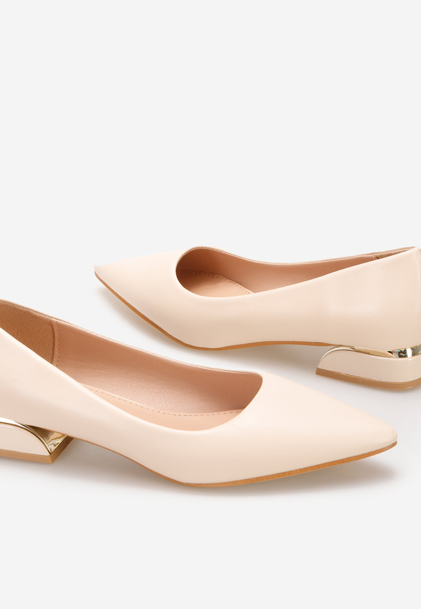 Décolleté tacco basso Bertesa V2 beige