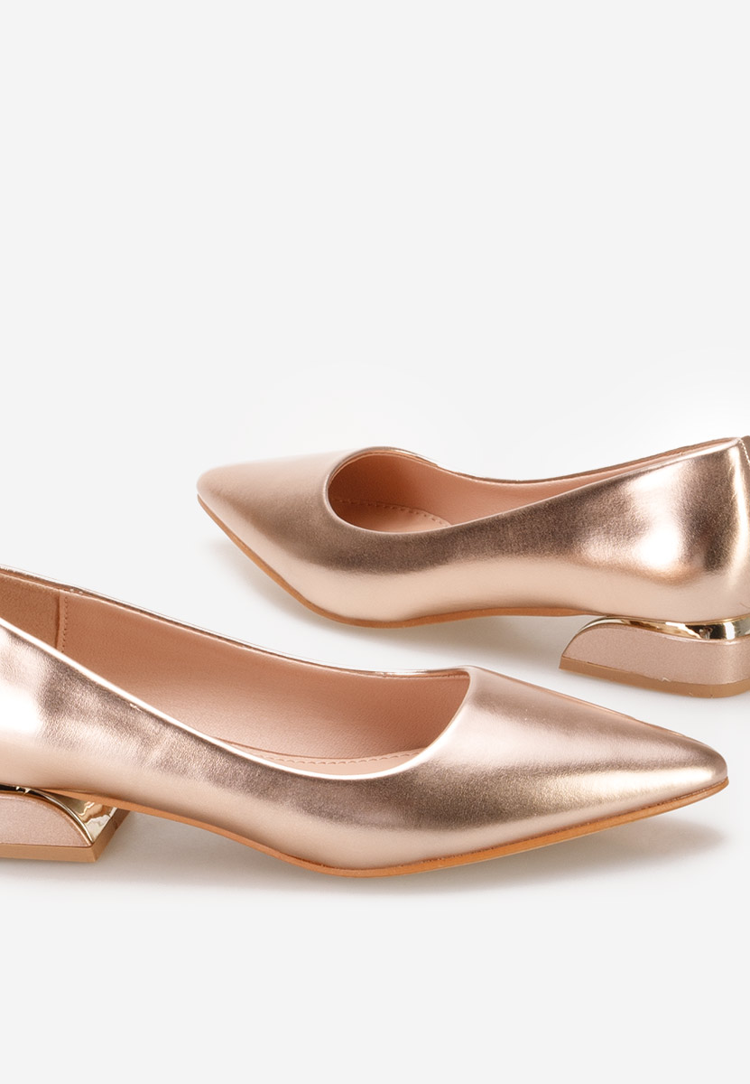Décolleté tacco basso Bertesa V2 champagne