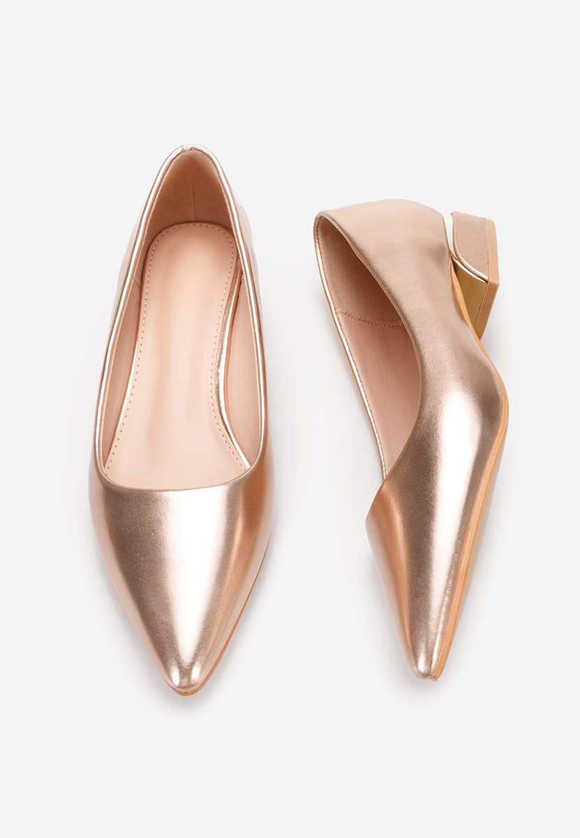 Décolleté tacco basso Bertesa V2 champagne
