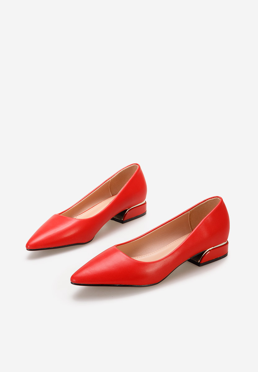 Décolleté tacco basso Bertesa V2 rosso