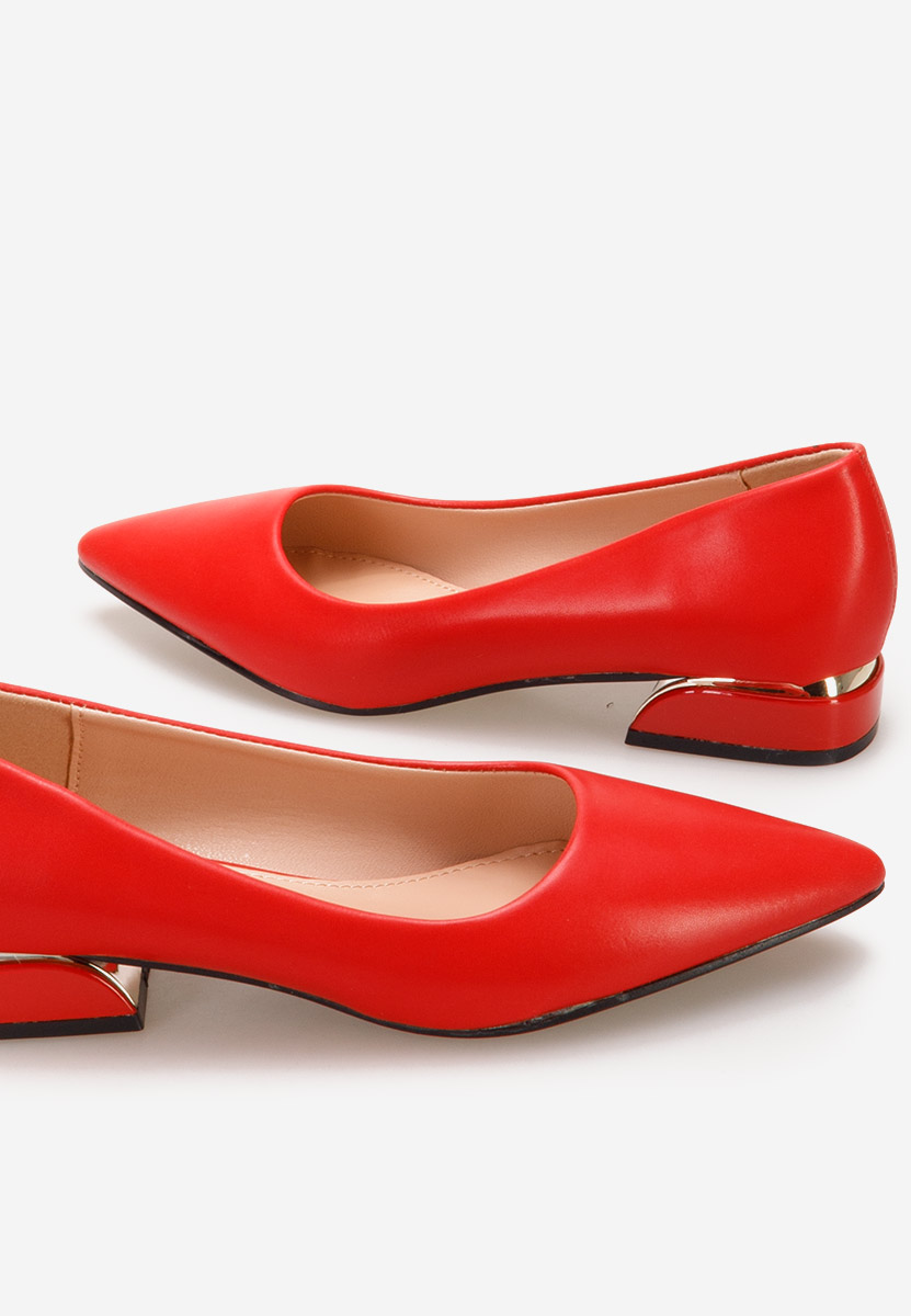 Décolleté tacco basso Bertesa V2 rosso