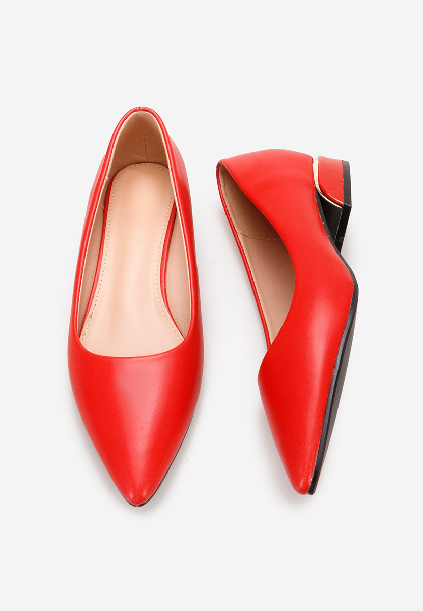 Décolleté tacco basso Bertesa V2 rosso