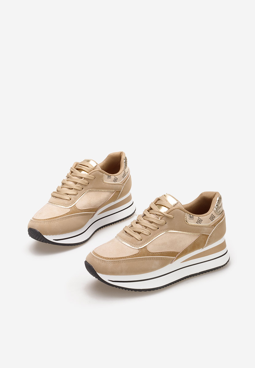 Sneakers con zeppa Aralda cachi