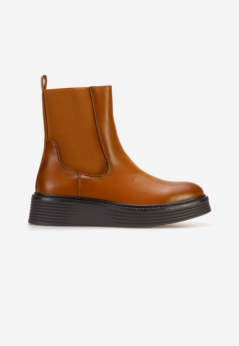 Stivaletti con plateau Delarosa Camel