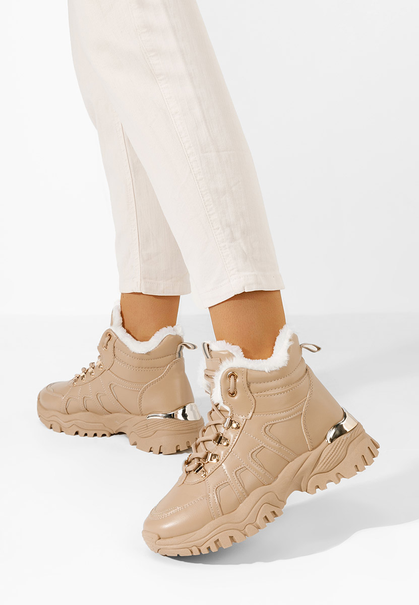 Sneakers donna invernali Vincia cachi