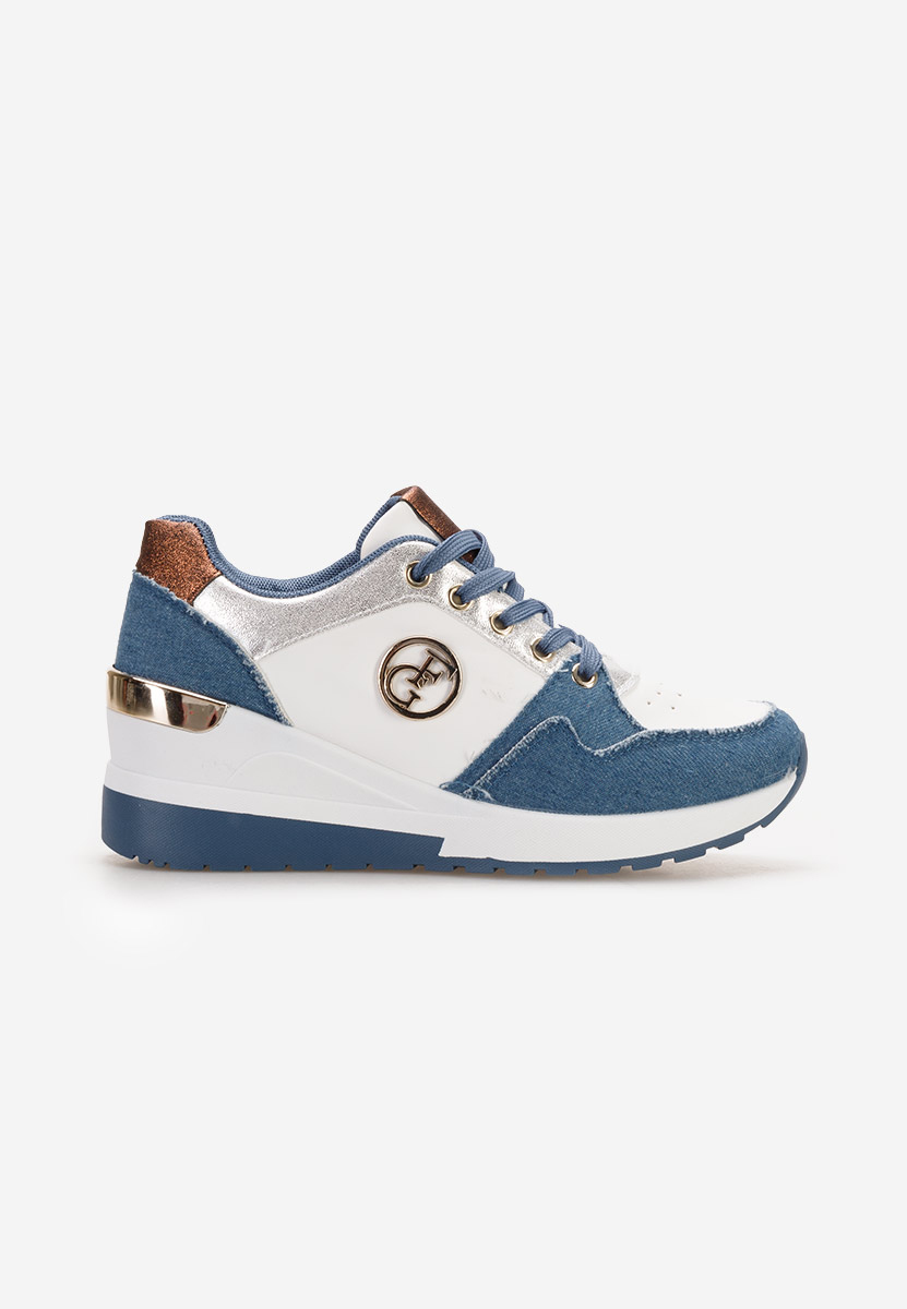 Sneakers con zeppa Elmyra blu marine