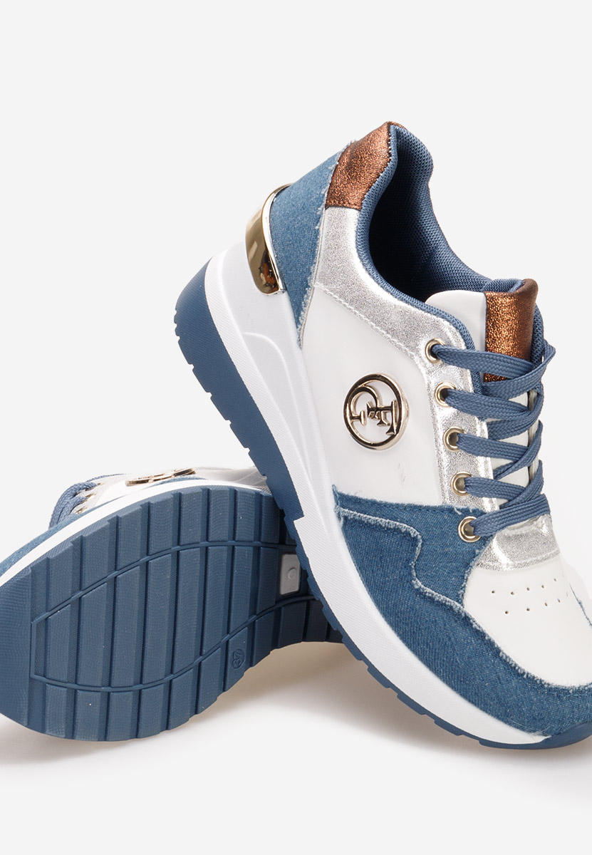 Sneakers con zeppa Elmyra blu marine