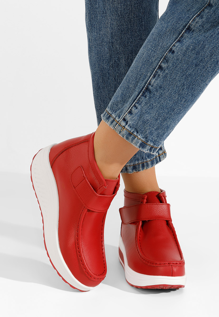 Stivaletti in pelle Valara Rosso