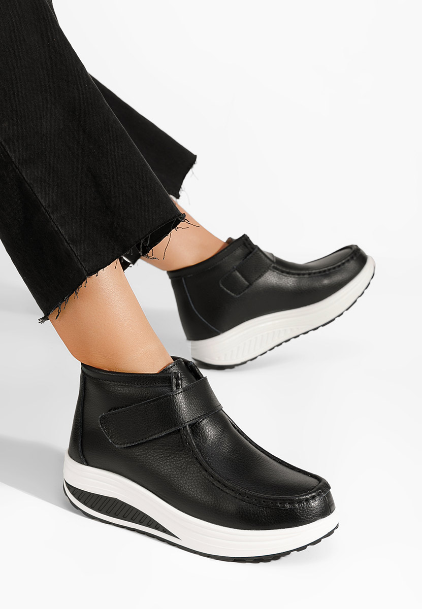 Stivaletti in pelle Valara Nero