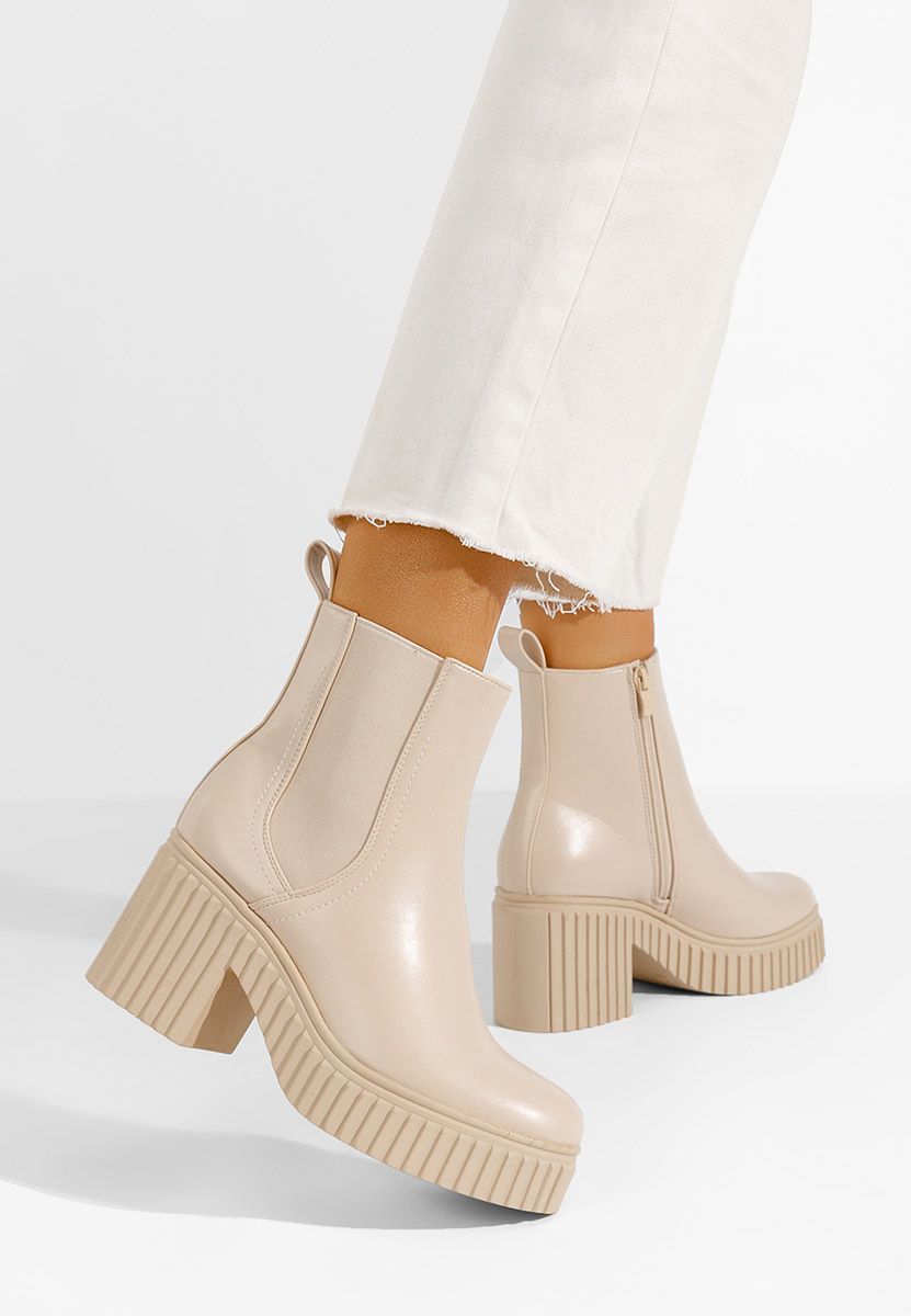 Stivaletti con tacco Noraeva Beige