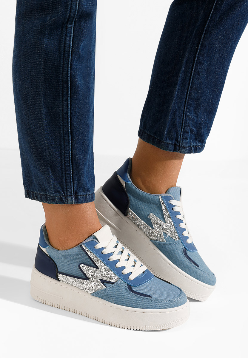 Sneakers con plateau Nadine blu