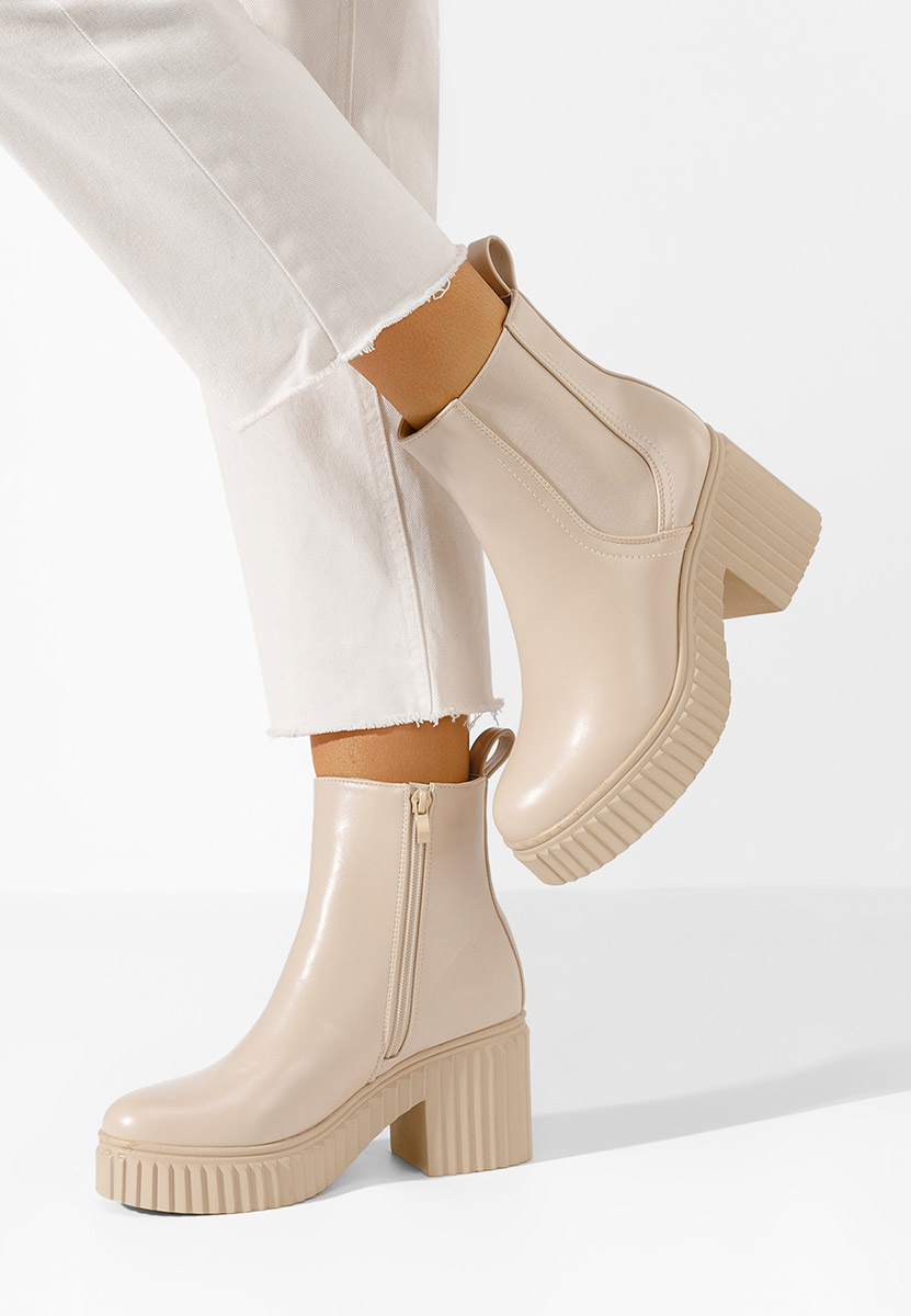Stivaletti con tacco Noraeva Beige