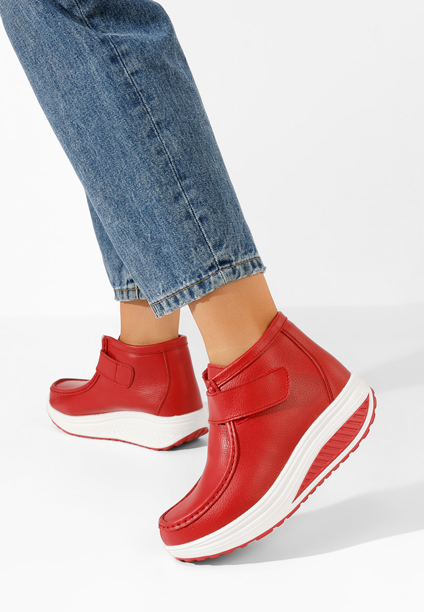 Stivaletti in pelle Valara Rosso