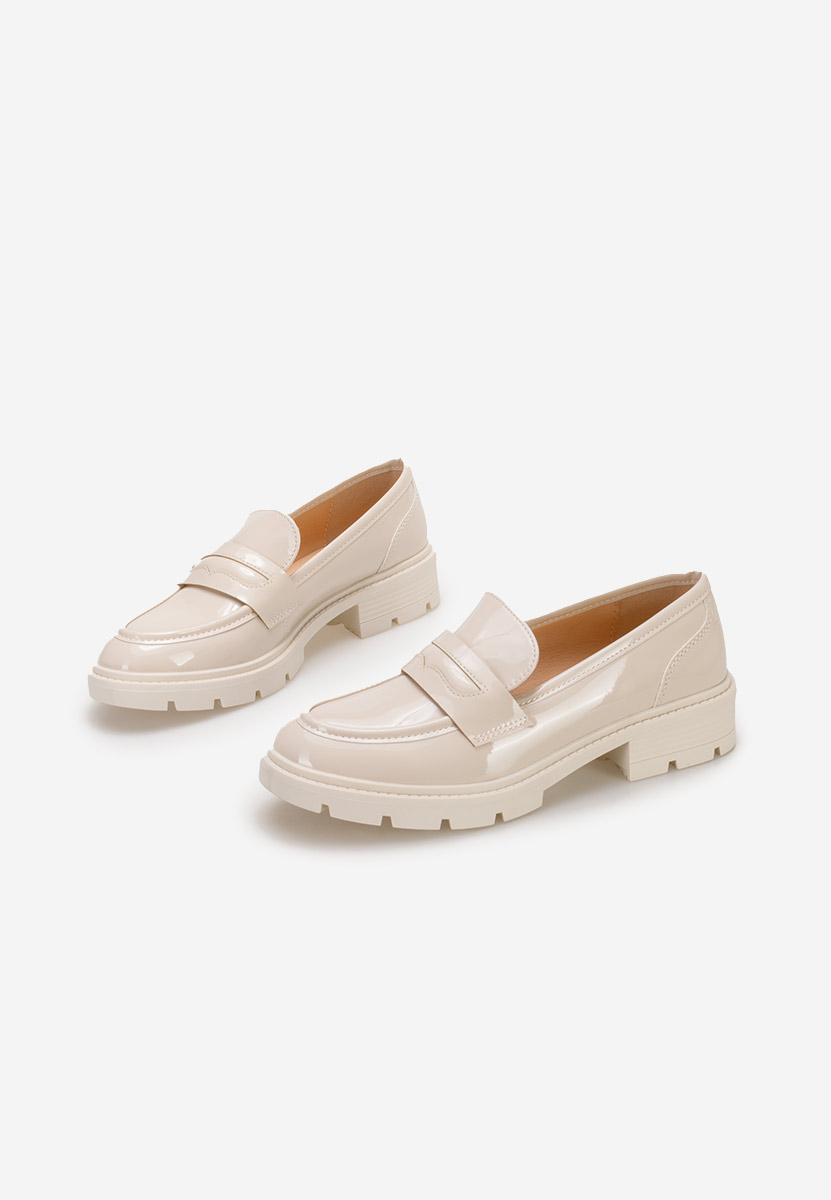 Mocassini con plateau Oprah beige