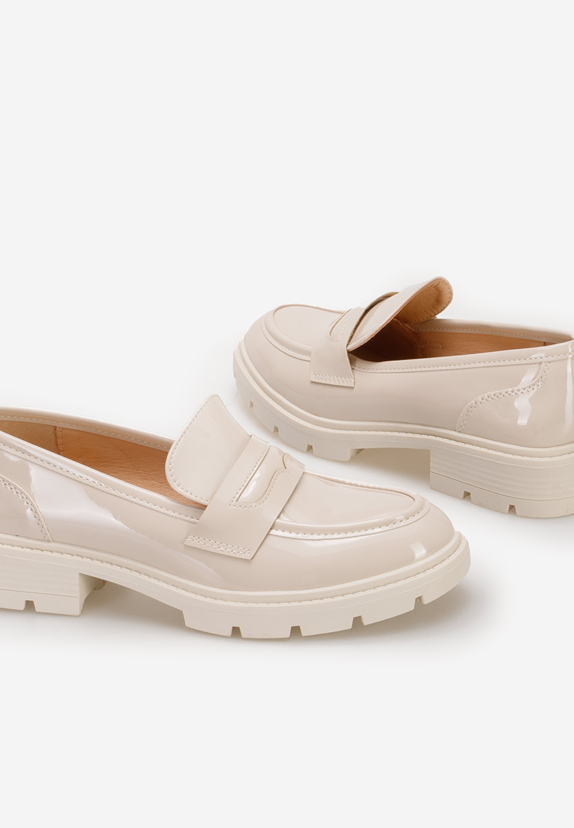 Mocassini con plateau Oprah beige
