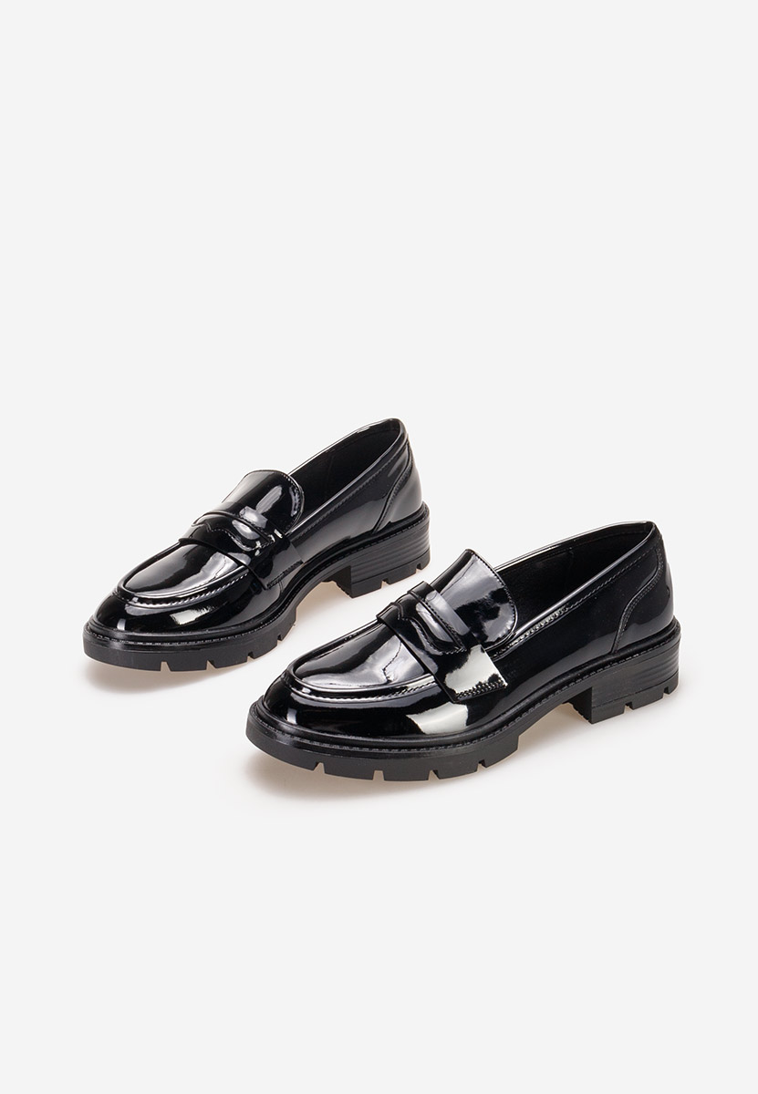 Mocassini con plateau Oprah nero