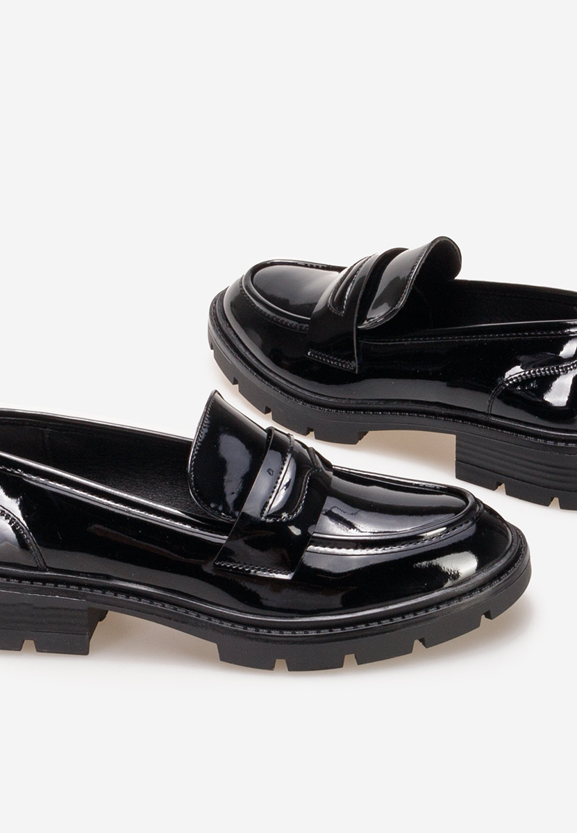 Mocassini con plateau Oprah nero