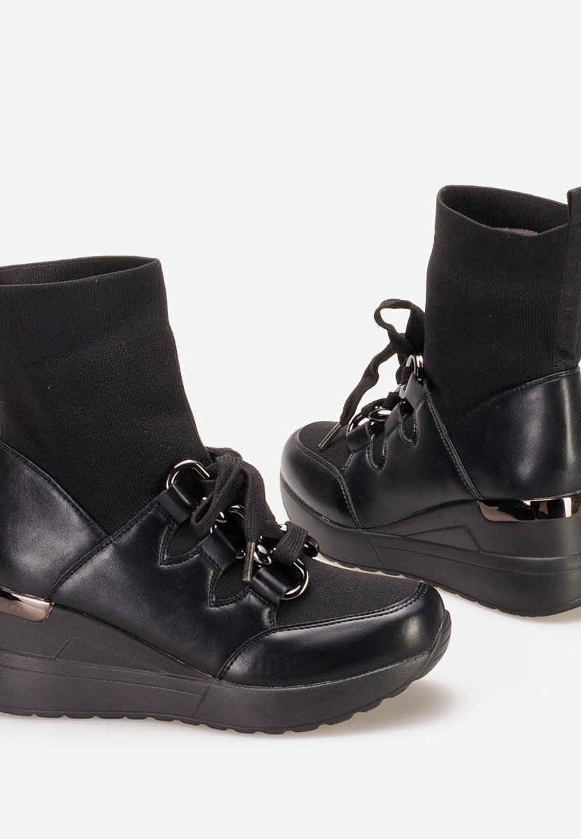 Sneakers con zeppa Tirina nero