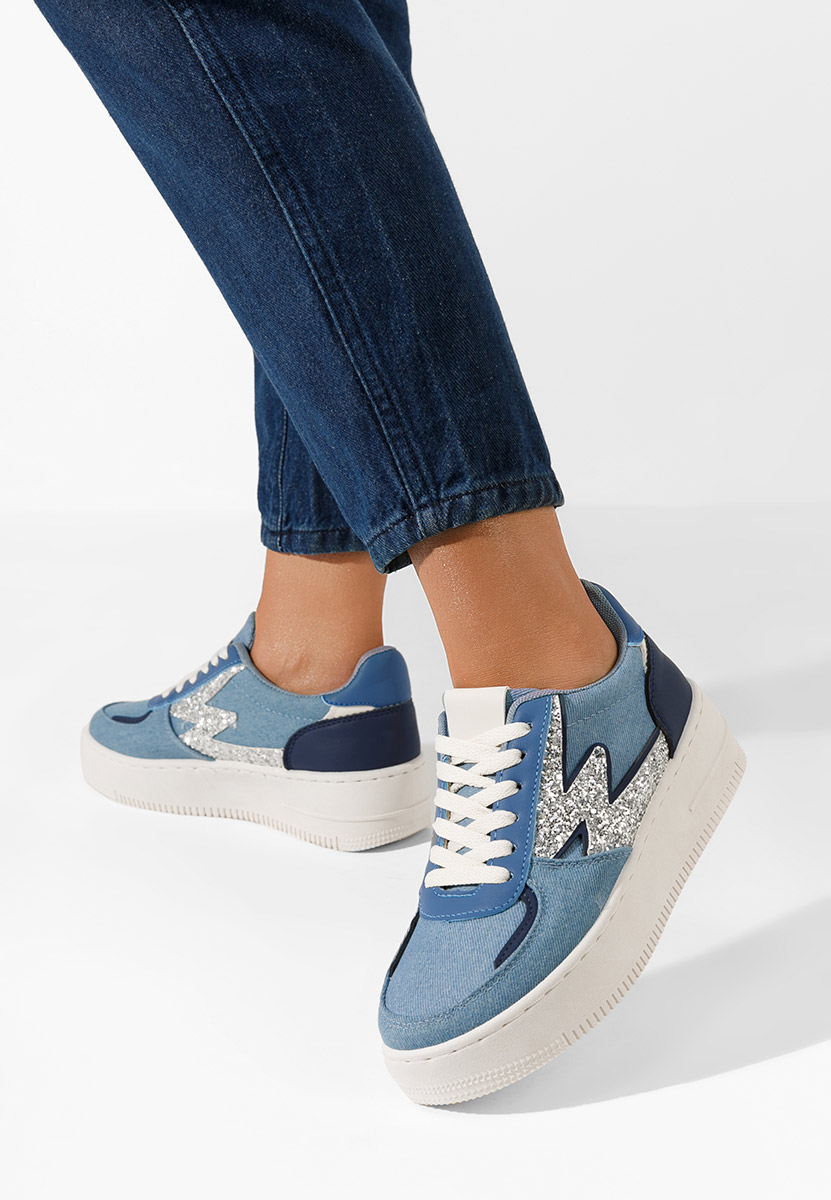 Sneakers con plateau Nadine blu