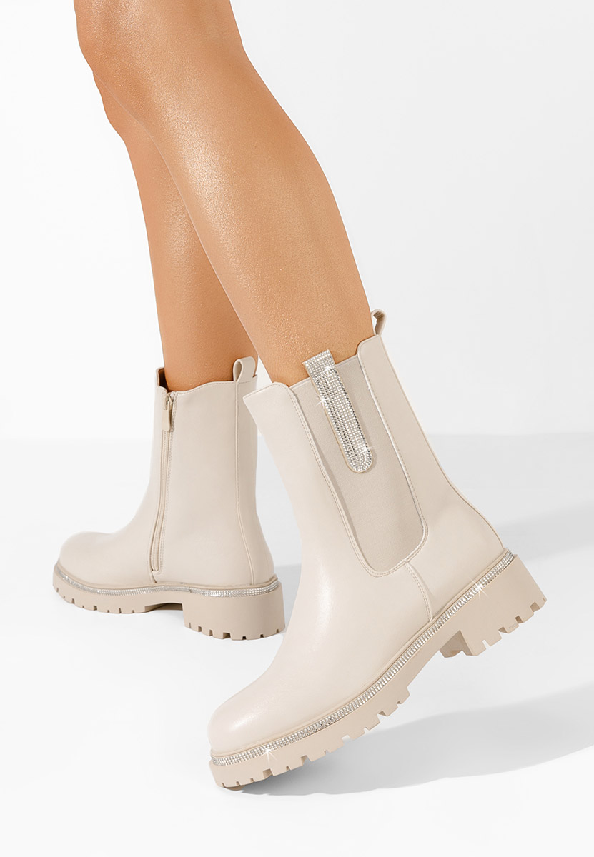 Stivaletto chelsea donna Nellie Beige