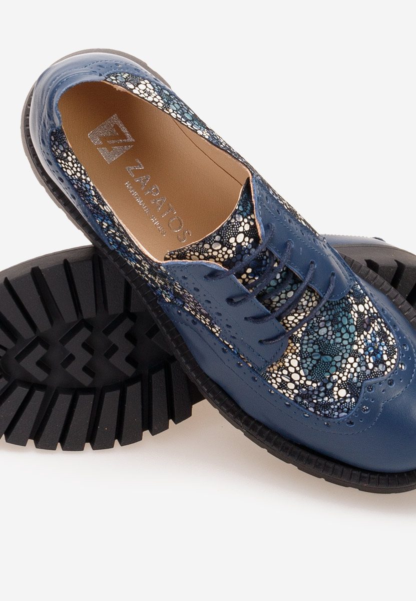 Scarpe brogue donna Flexa Blu