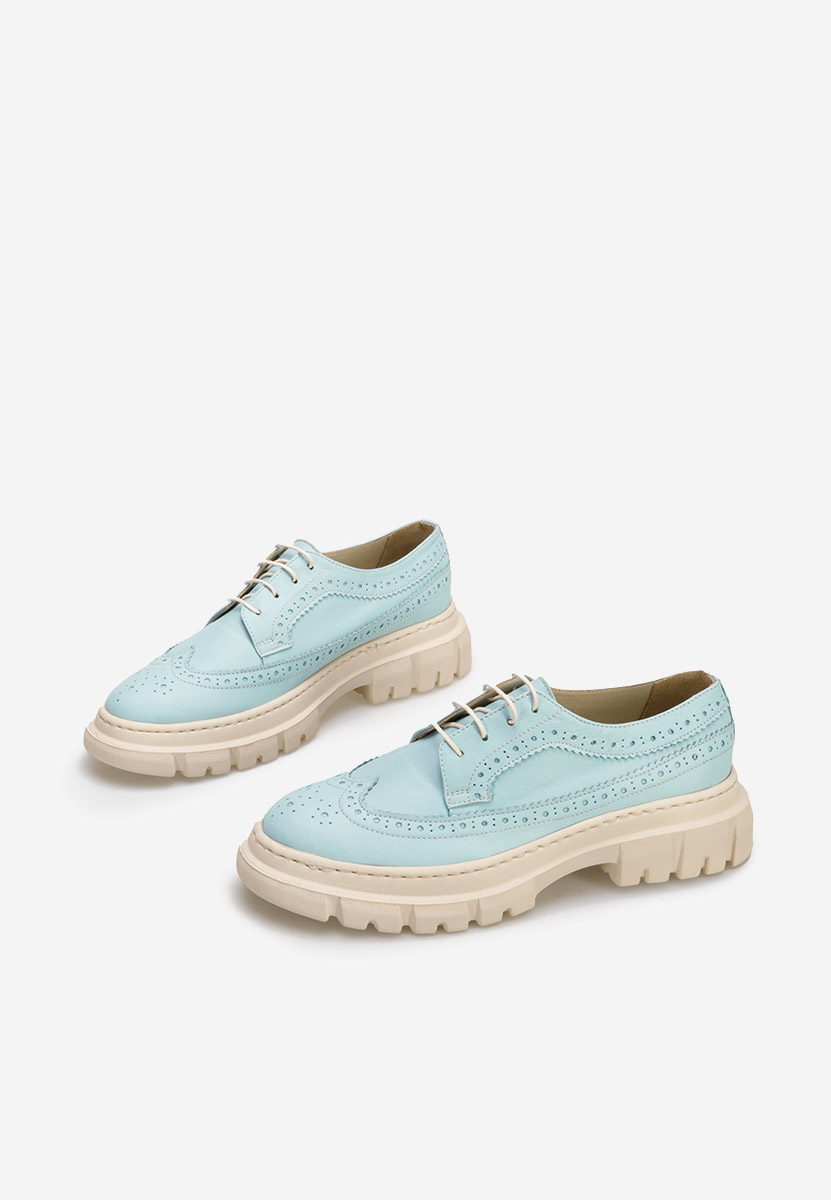 Scarpe derby pelle Henise Azzurro