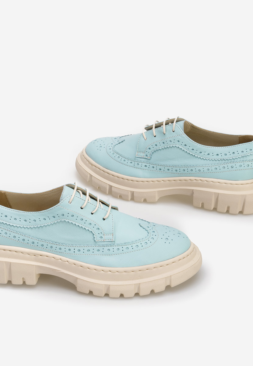 Scarpe derby pelle Henise Azzurro