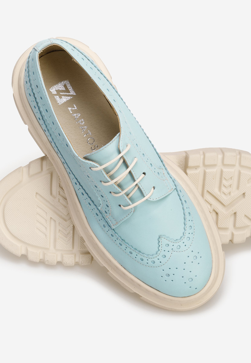 Scarpe derby pelle Henise Azzurro