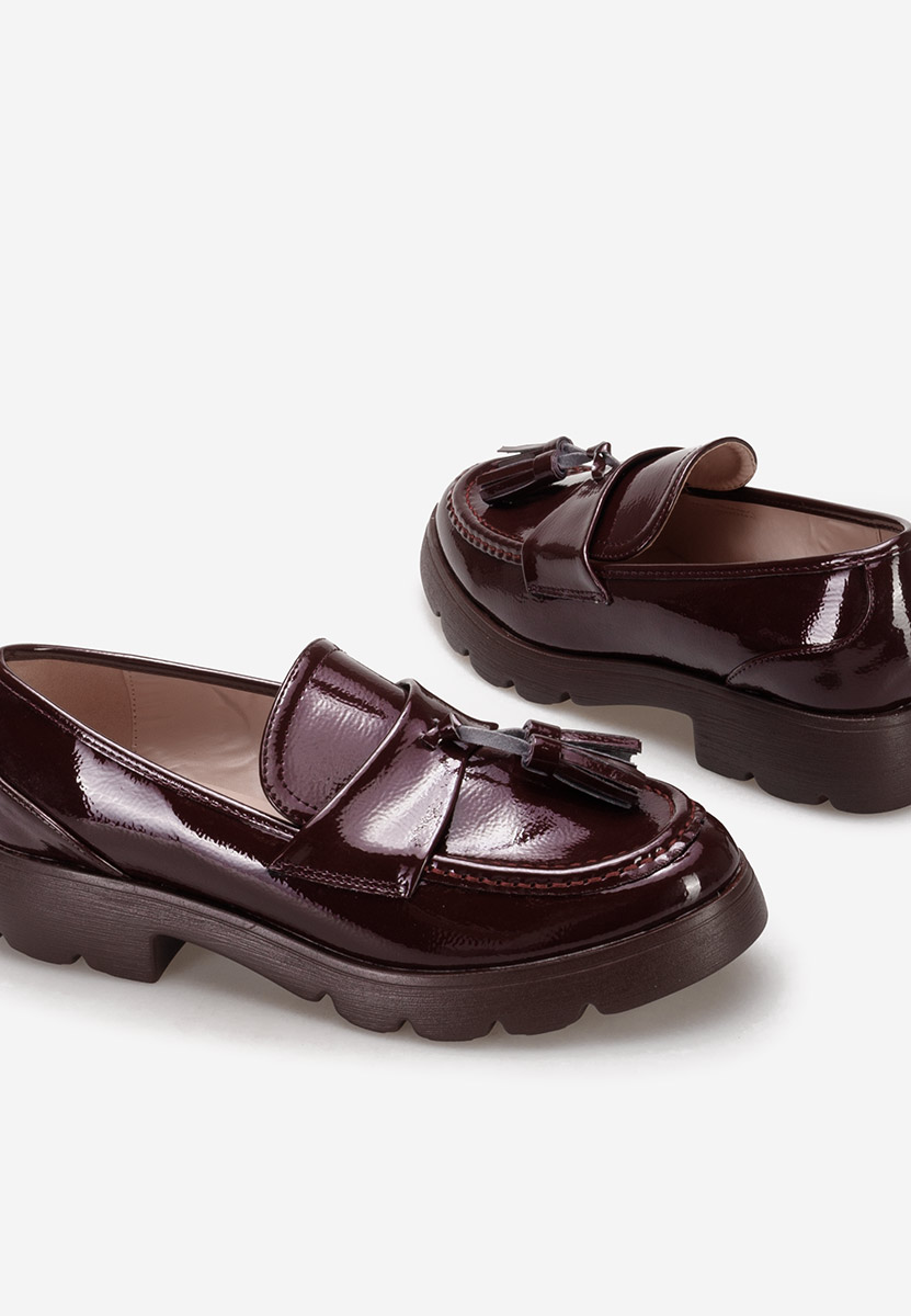 Mocassini con plateau Laratta granata Mocassini con plateau Laratta granata