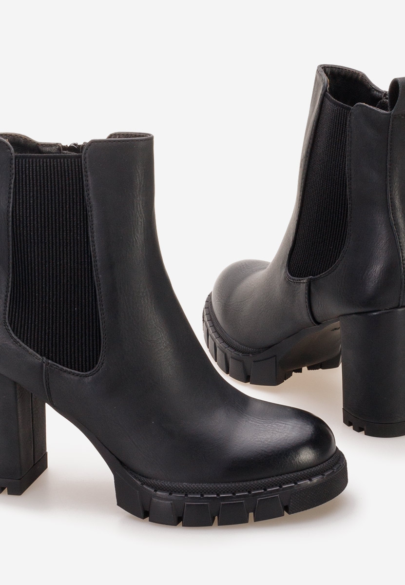 Tronchetti con tacco largo Veloria Nero