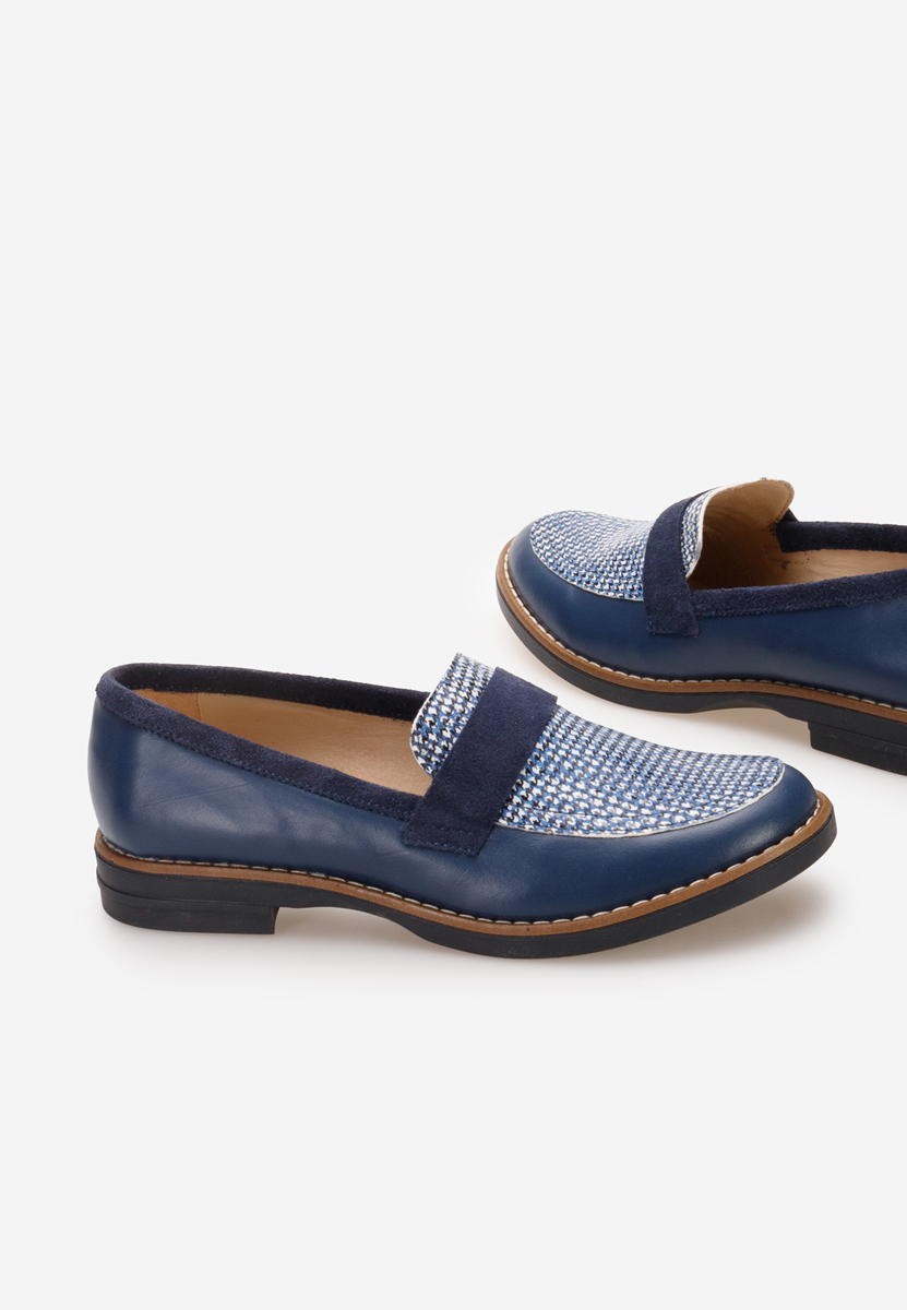 Mocassini donna pelle Aleda Blu marine