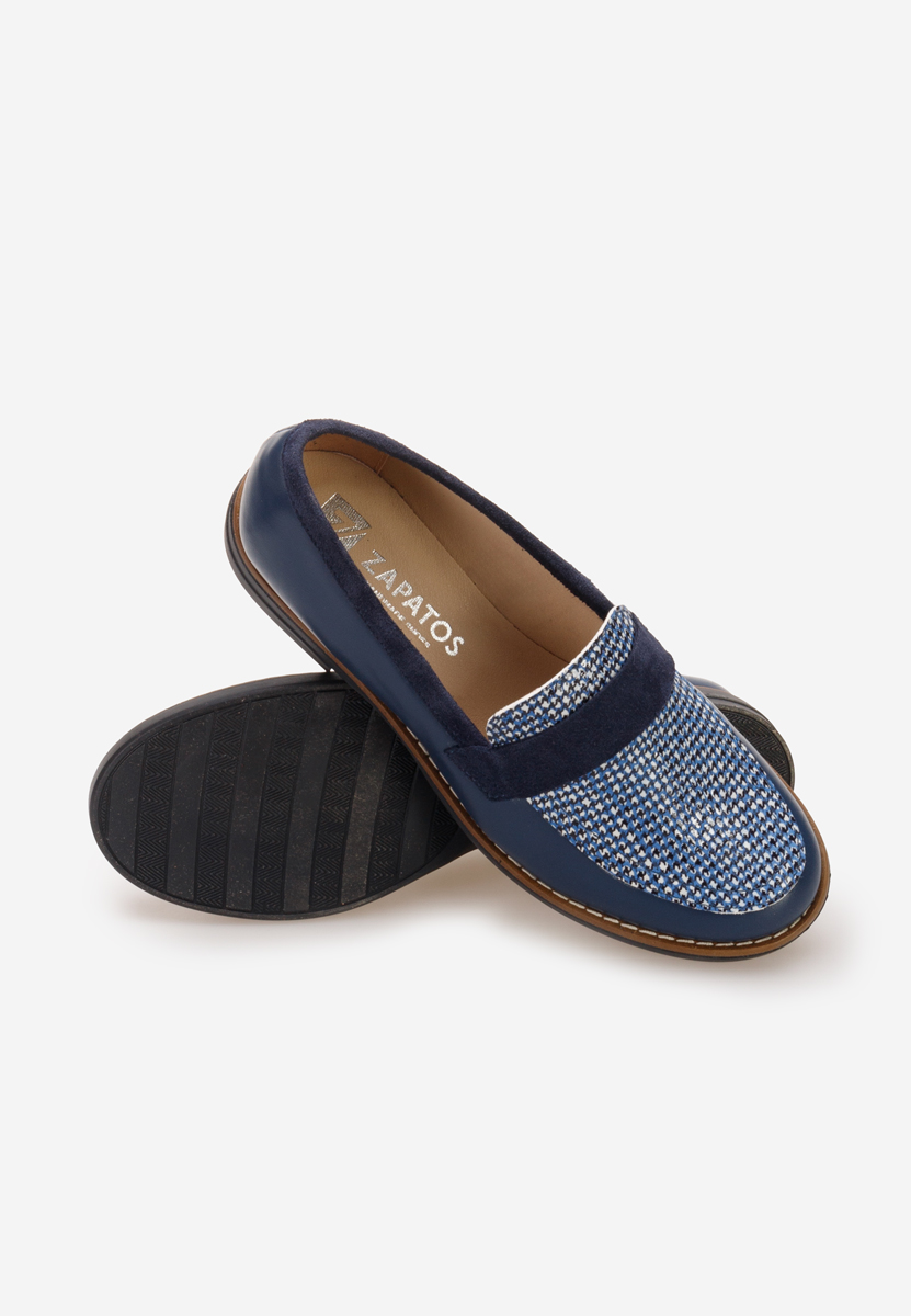 Mocassini donna pelle Aleda Blu marine