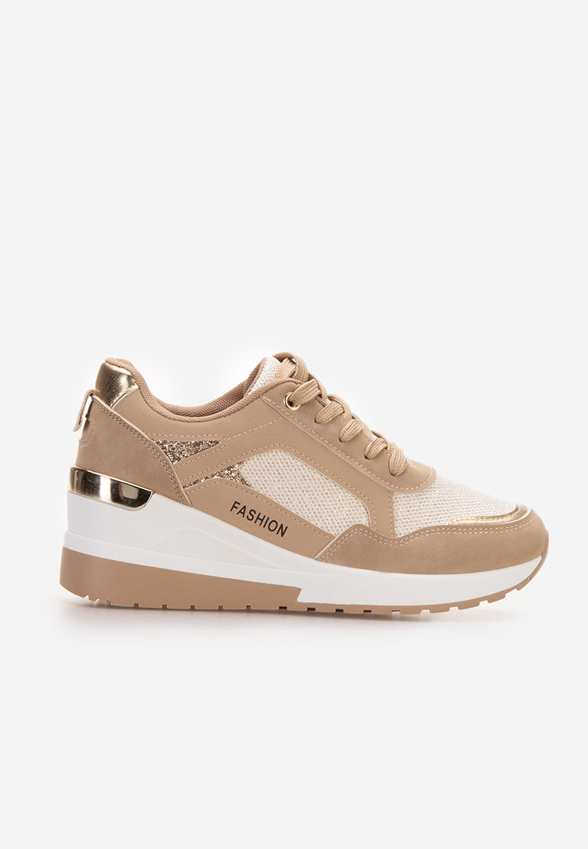 Sneakers con zeppa Setora cachi