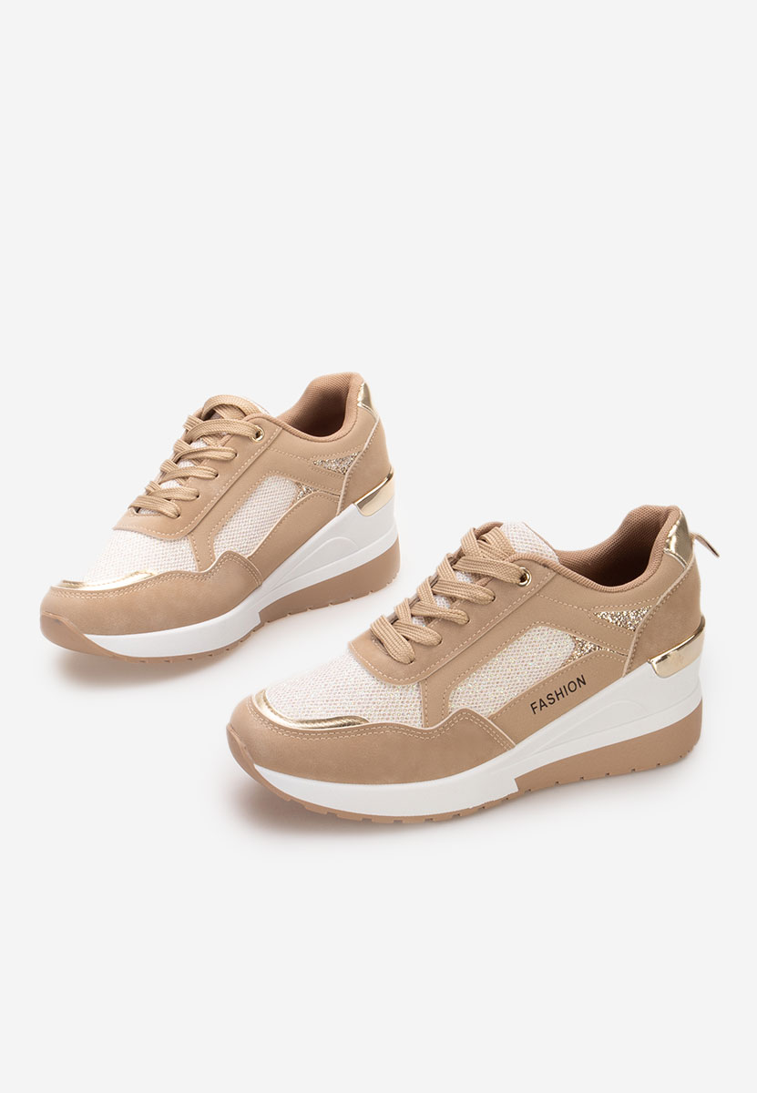 Sneakers con zeppa Setora cachi