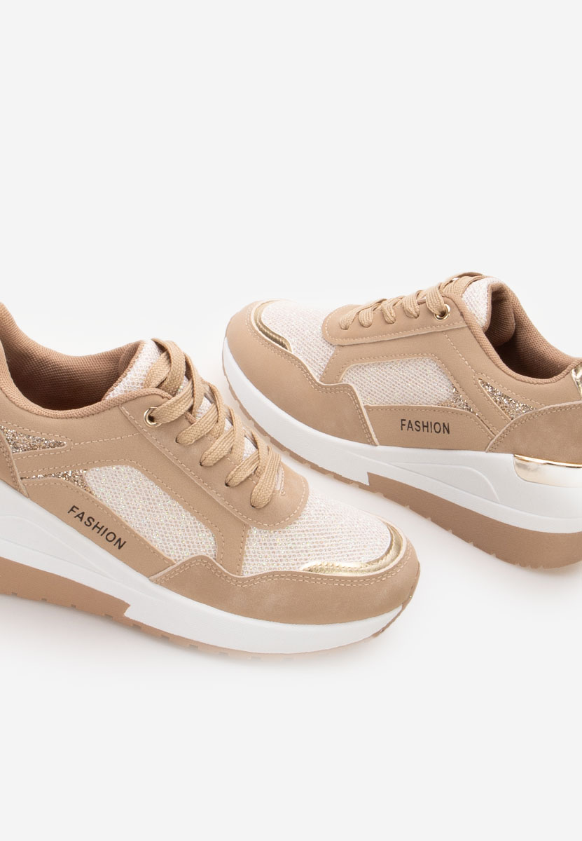 Sneakers con zeppa Setora cachi