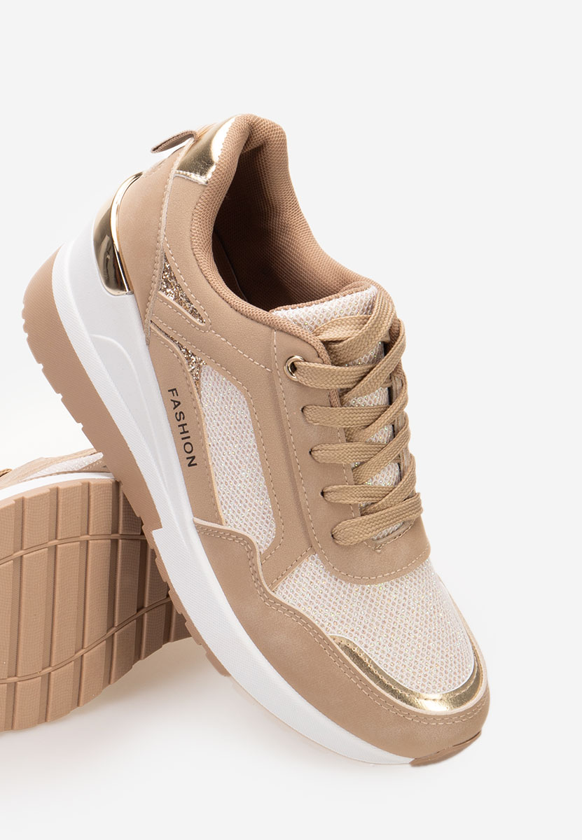 Sneakers con zeppa Setora cachi
