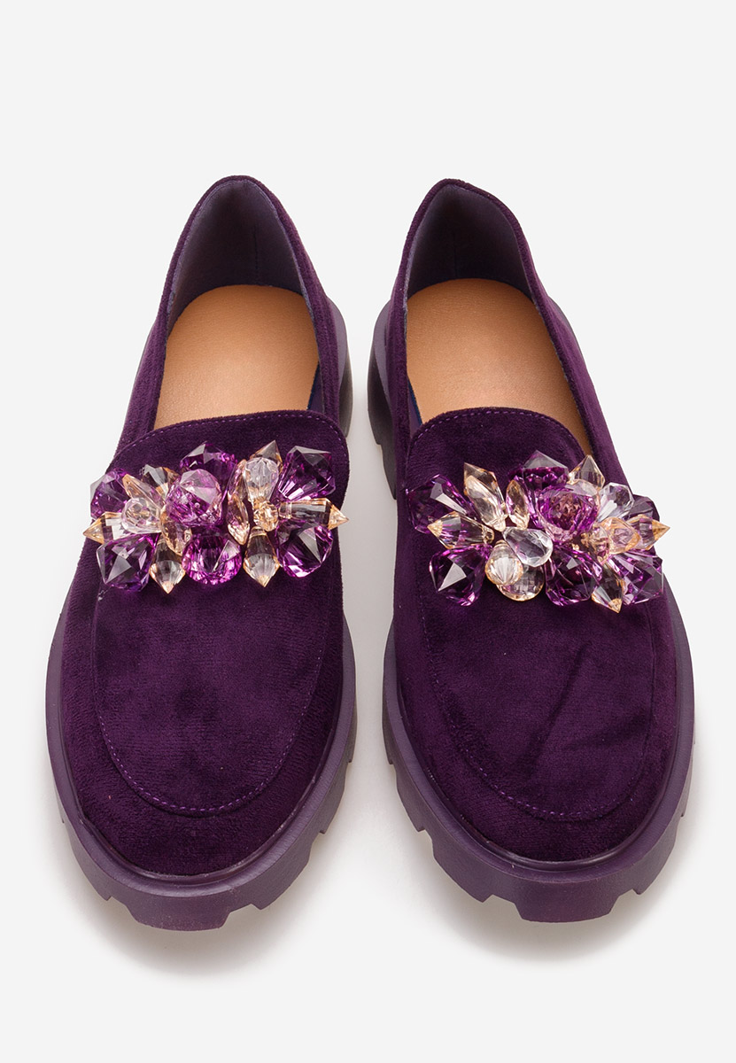 Mocassini con plateau Muse Viola