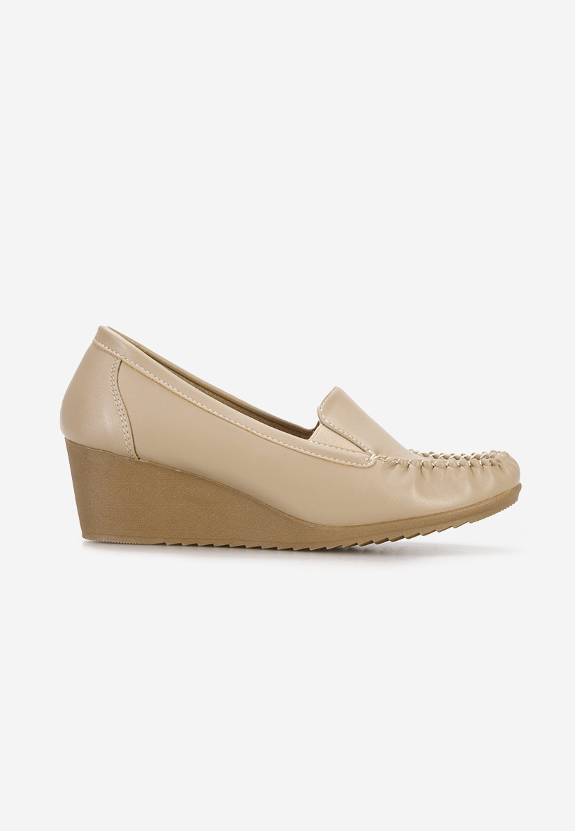 Mocassini donna platform Alpha Beige