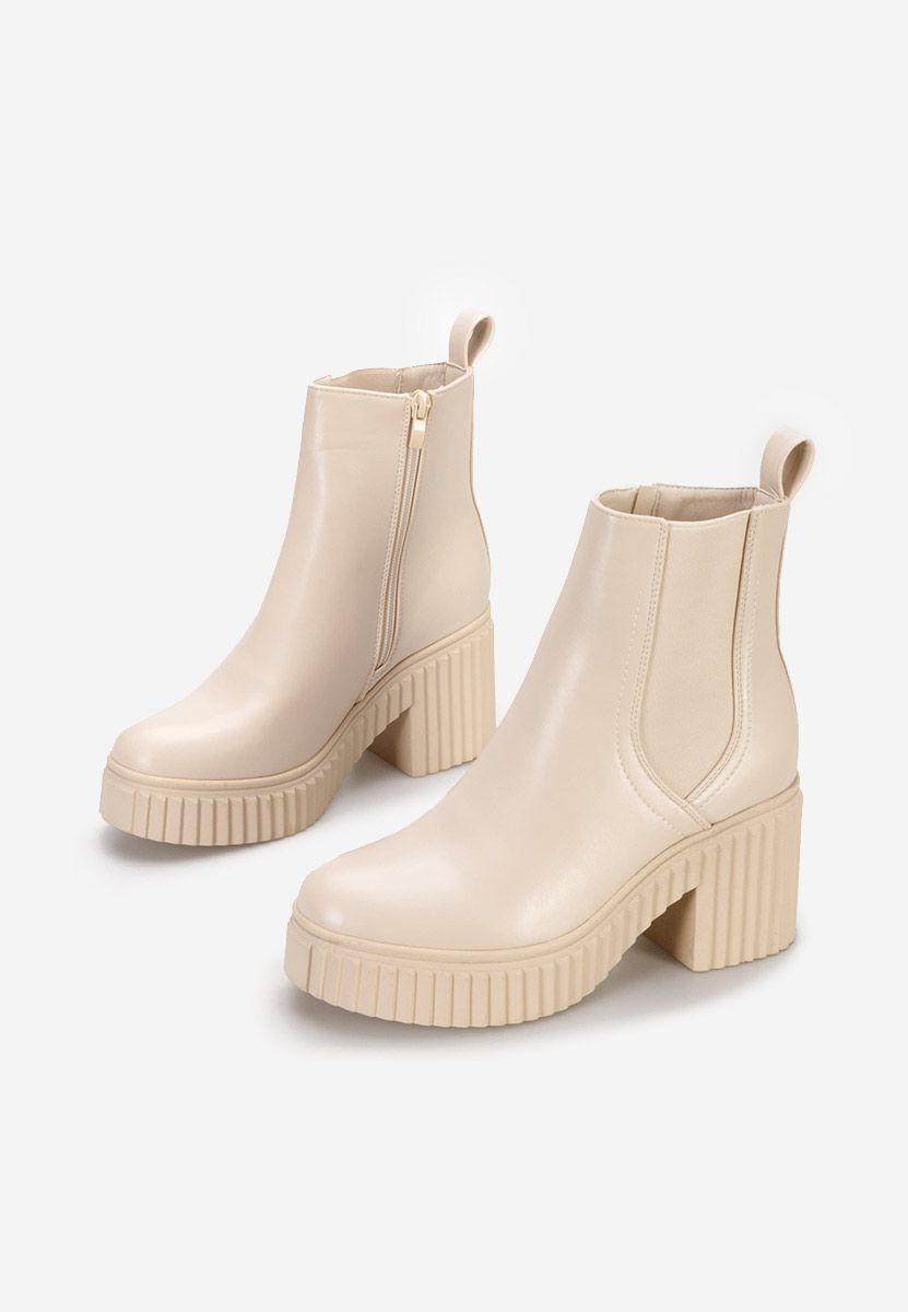 Stivaletti con tacco Noraeva Beige