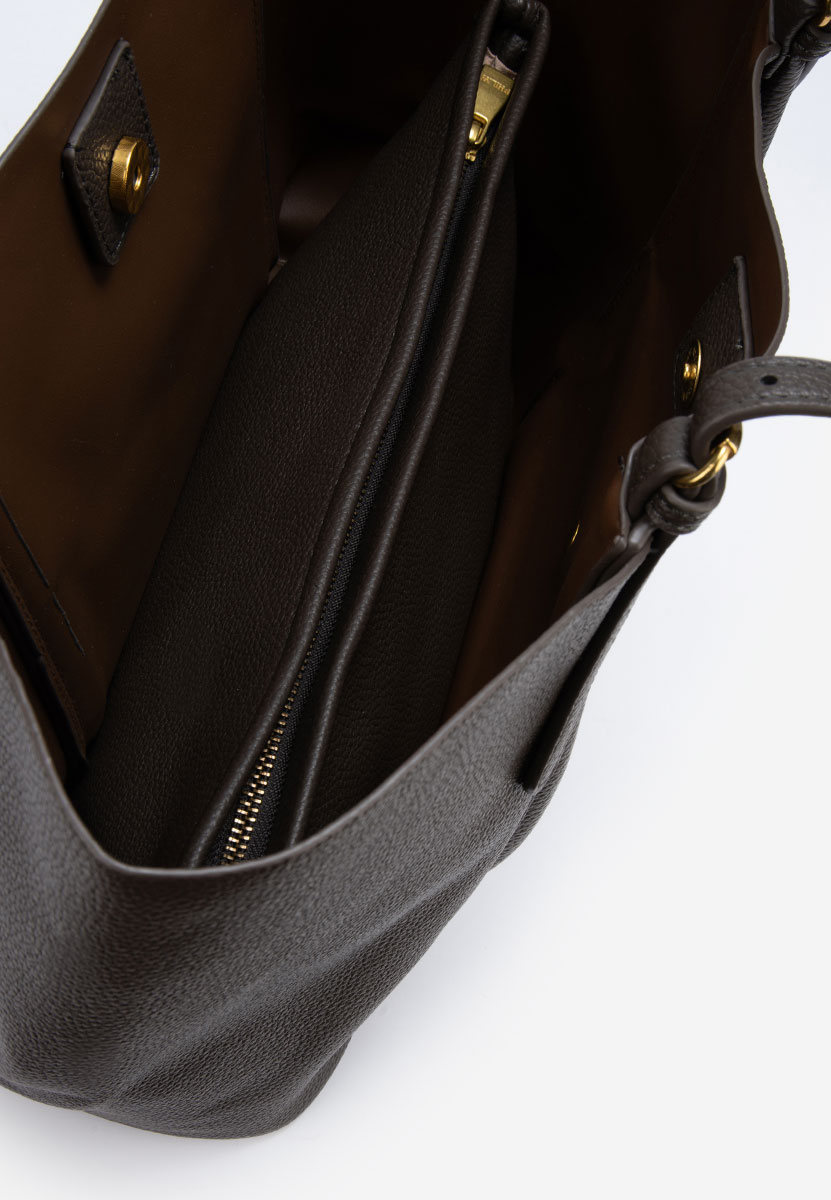 Borsa a spalla Ylena marrone