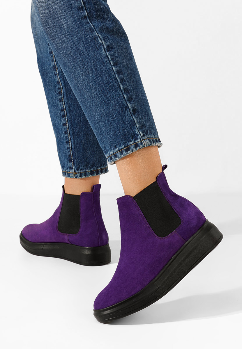 Stivaletti in pelle Oleira V2 viola